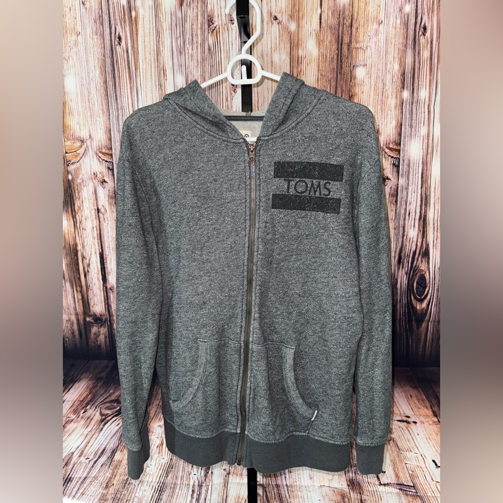 TOMS Charcoal Zip-Up Women’s Hooded Sweatshirt